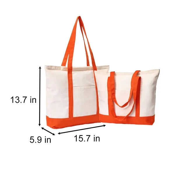 Shopping Patchwork Canvas Tote Bag