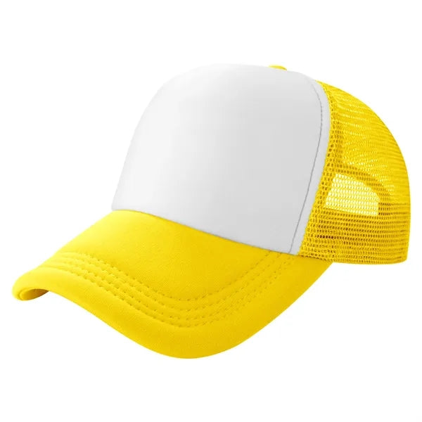 Curved Brim 5-Panel Foam And Mesh Trucker Hat