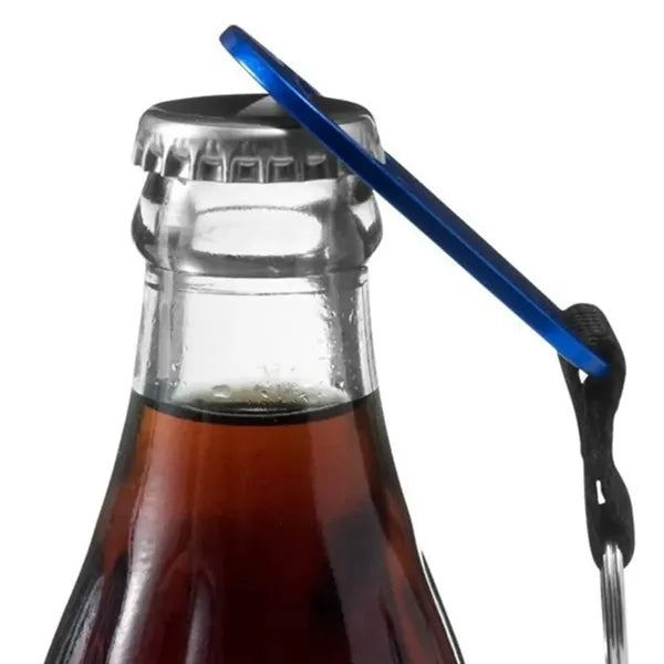 Aluminum Bottle Opener Keychain with Nylon Strap