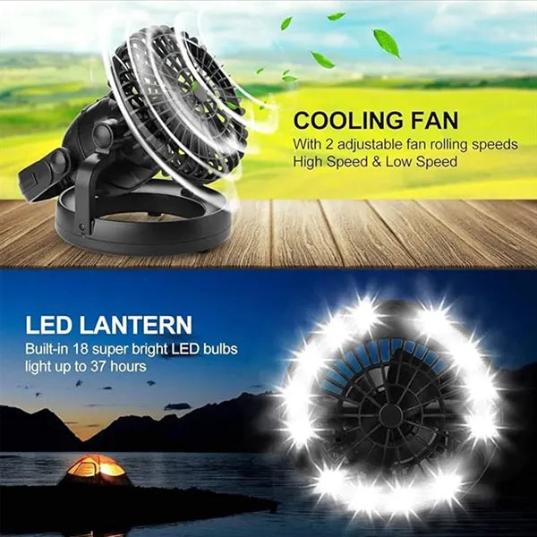 Portable LED Lantern Fan