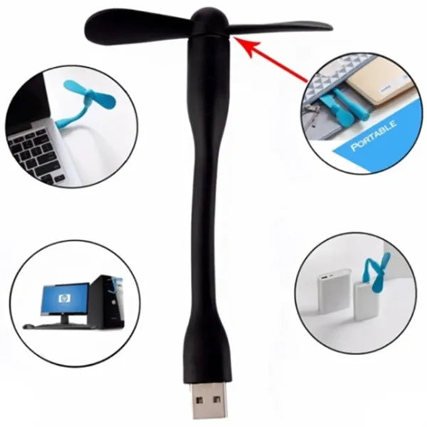 Flexible USB Mini Fan for Laptop and Power Bank