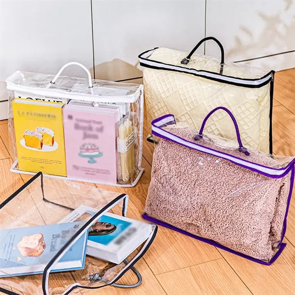 Clear sturdy sweater bedding sets dust zippered storage bag