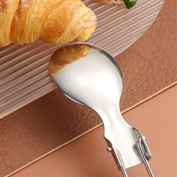 3-Piece Folding Camping Cutlery Utensil Set with Pouch