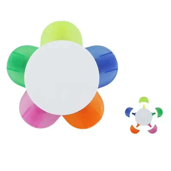 5 IN 1 Flower Shape Fluorescent Pen Highlighter