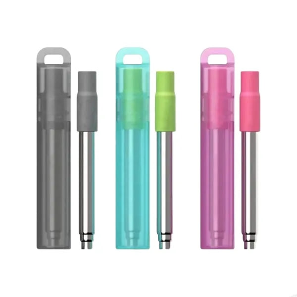 Straws Foldable Stainless Steel Straw Set with Case