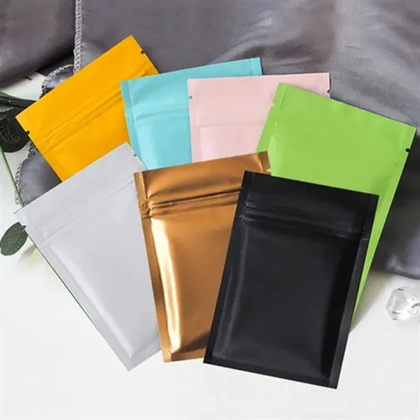 100 pc Flat Bottom Mylar Zip Lock Bags