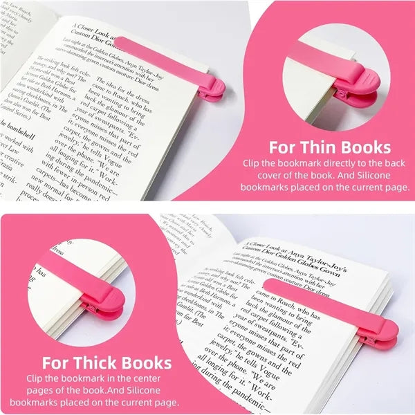 Automatic Bookmark Silicon Smart Book Page Clip