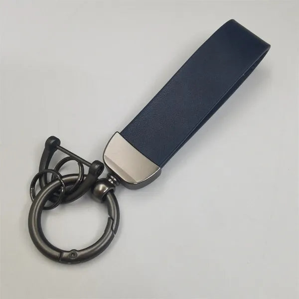Leather And Aluminum Alloy Keychain Gift