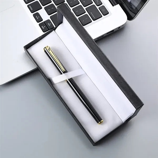 Imprinted Metal Fountain Bollpoint Pen With Gift Box