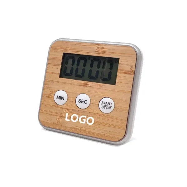 Eco-Friendly Bamboo Digital Kitchen Countdown Timer