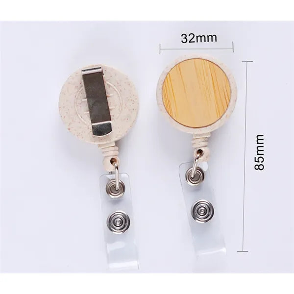 Bamboo Touch Retractable Badge Holde