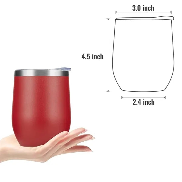 12oz Insulated Double Wall Stainless Steel Tumbler Glasses