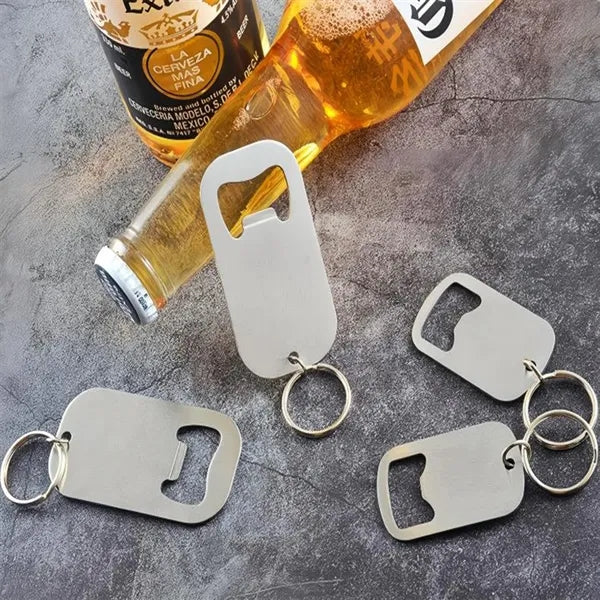 Sleek Compact Stainless Steel Keychain Opener