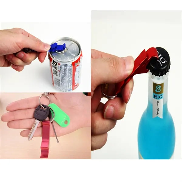 Colorful Aluminum Alloy Portable Bottle Opener Keychain