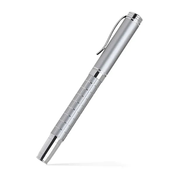 Grid Barrel Rollerball Metal Pen