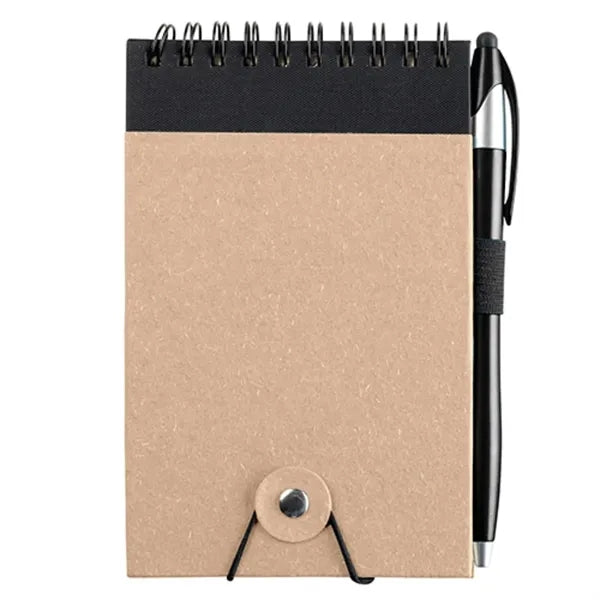 Jot & Go 3.75 x 5.75 Cardboard Spiral Journal with Pen - C