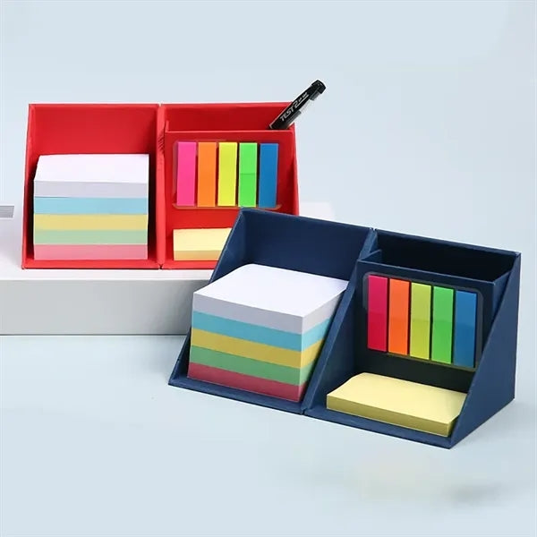 Cube Post Notes Memo Pad Box With Pencil Holder