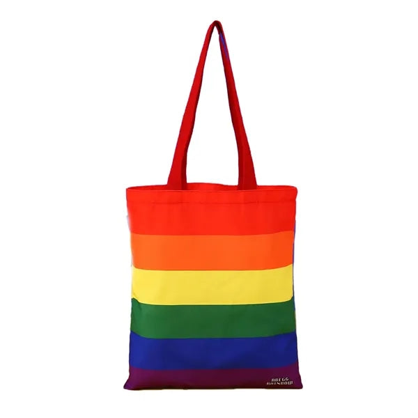 Rainbow Canvas Tote Bag