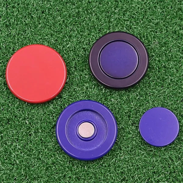 Magnetic Golf Ball Marker with Hat Clip Compatible Design