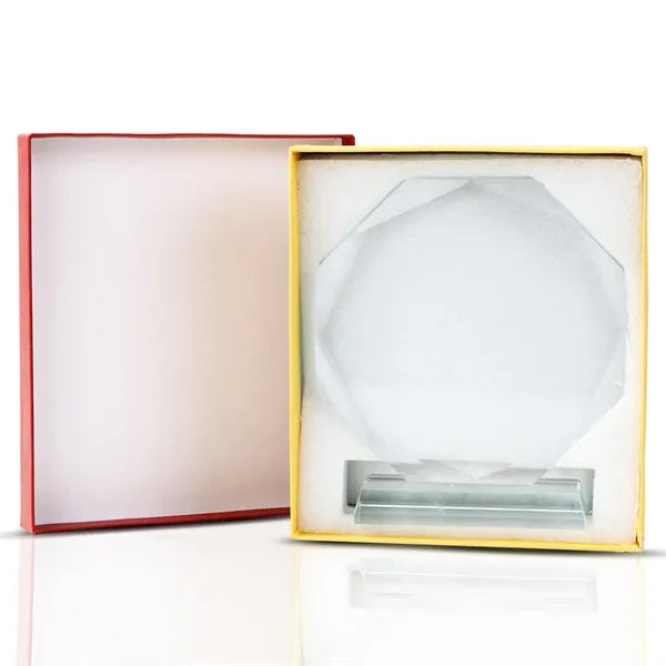Octagon Diamond Shape Crystal Award