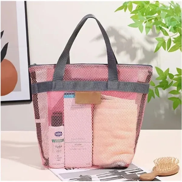 Mesh Cosmetic Travel Beach Bath Shower Toiletry Bag