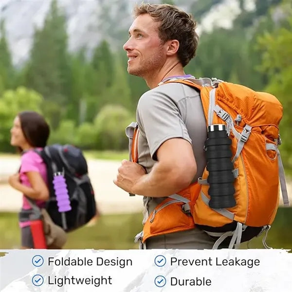 17 oz Collapsible Silicone Water Bottle