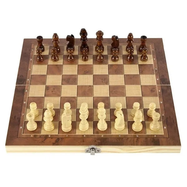 Chess Set Folding Wooden Standard Travel International