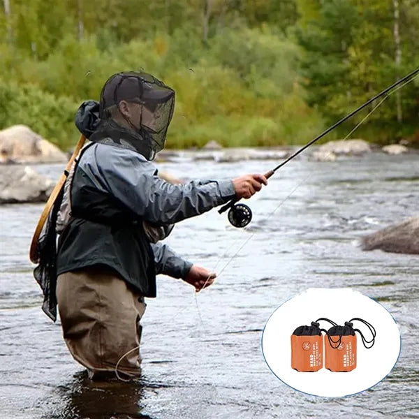 Bug Protection Net: Large, Fine Holes, Fits All Hats