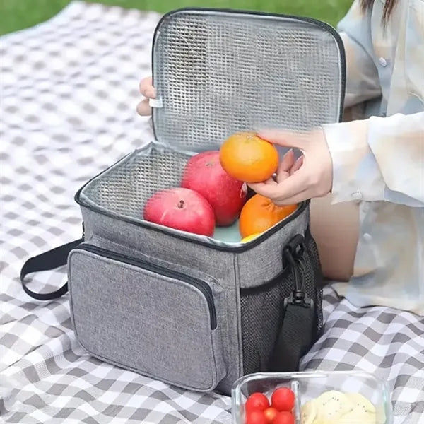 10L Insulated Thermal Lunch Bag with Shoulder Strap