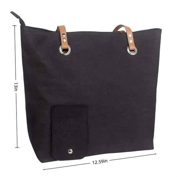 Black Wine Tote Bag Beach Cooler for Travel Gift