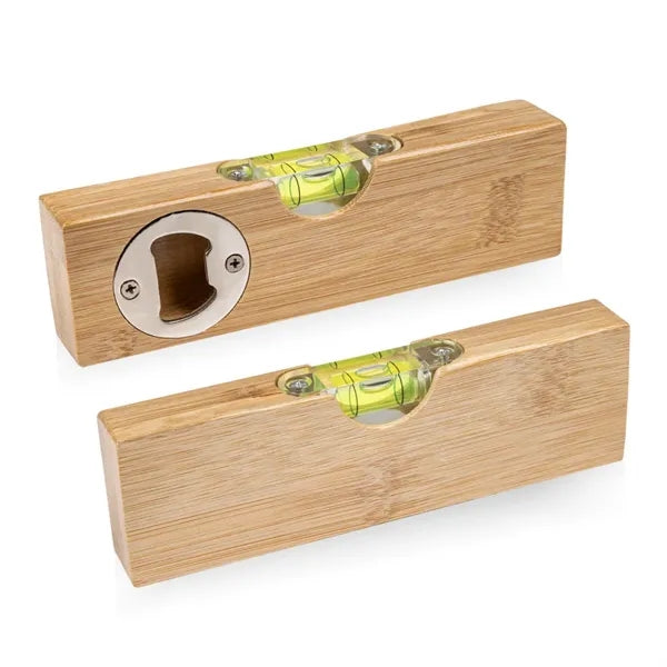 Borinda Bamboo Bottle Opener w/Level