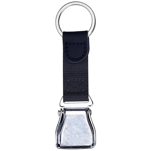 Airplane Seatbelt Buckle Key Ring