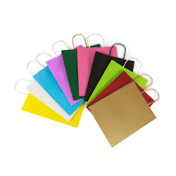 Kraft Shopping with Handles Disposable Paper Gift Bags