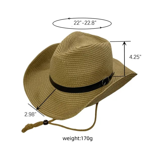 Cowboy style straw Hat