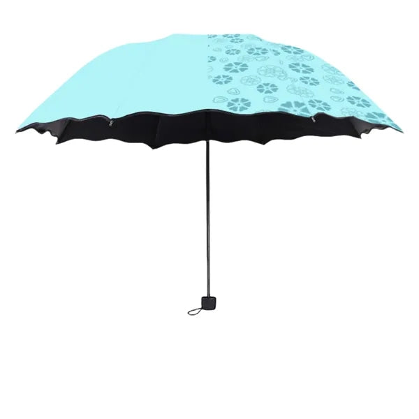 3-Fold Hydrochromic Flower Reveal Sun Umbrella