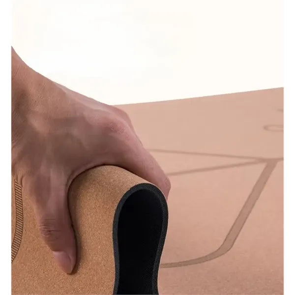 Cork Yoga Excercise Mat with Carrying Strap