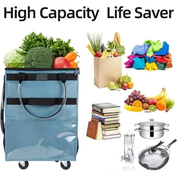Smart Fold Wheeled Travel Tote Bag