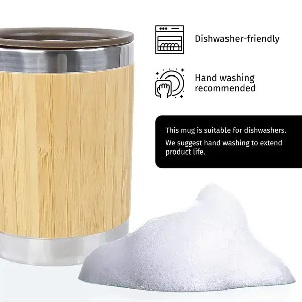10oz Bamboo Stainless Steel Mug