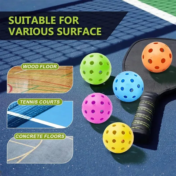 40 Hole Multicolor Outdoor Pickleball Ball