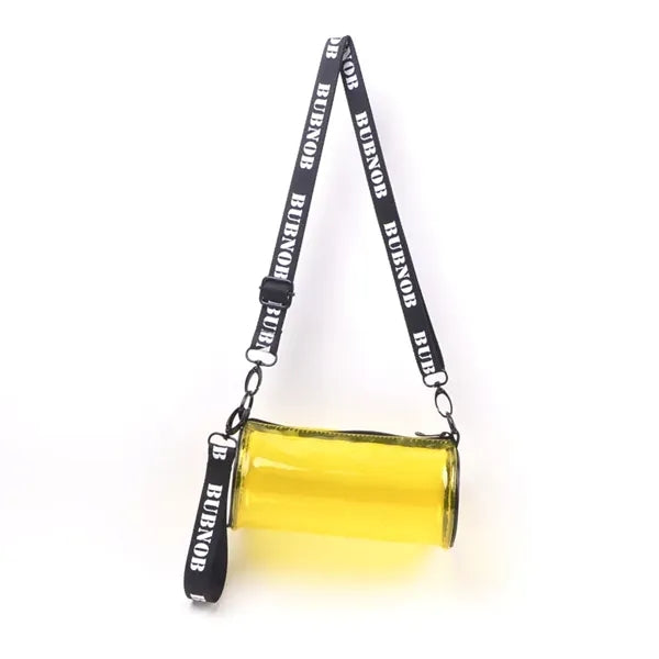 Bright Pvc Travel Safety Crossbody Cylinder Bag
