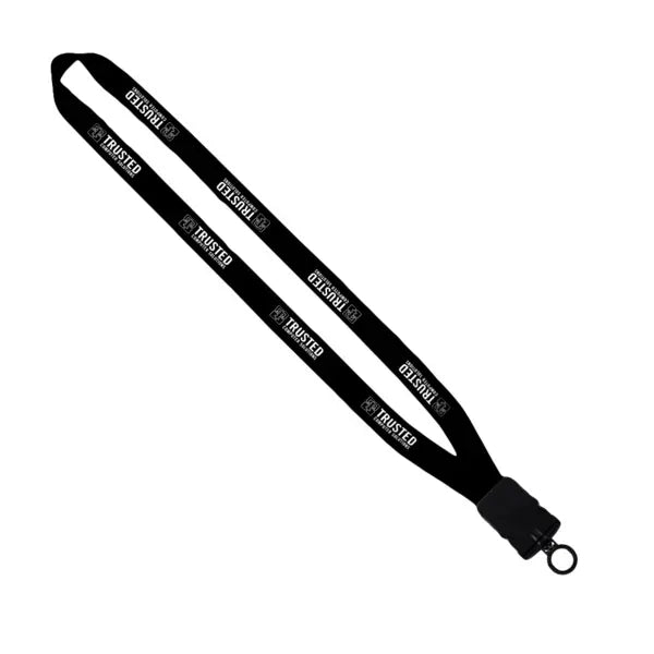 5/8" Polyester Lanyard w/ Snap-Buckle Release & O-Ring