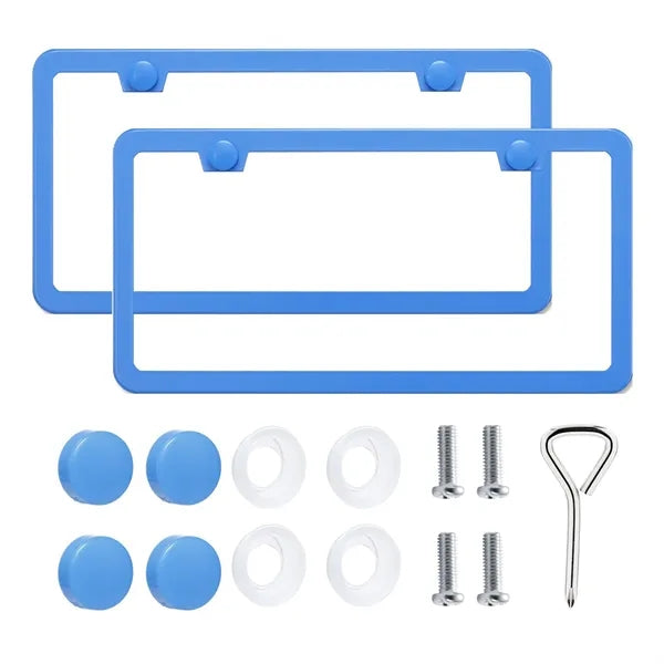 2pcs Solid Rust-Proof Aluminum License Plates