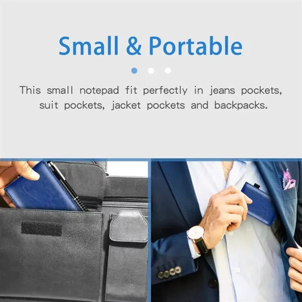 Portable Leather Cover Notebook