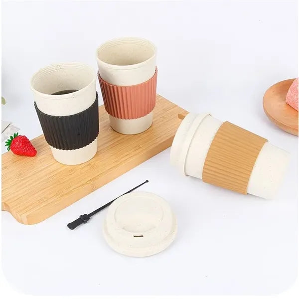 16oz eco-friendly cup with a lid