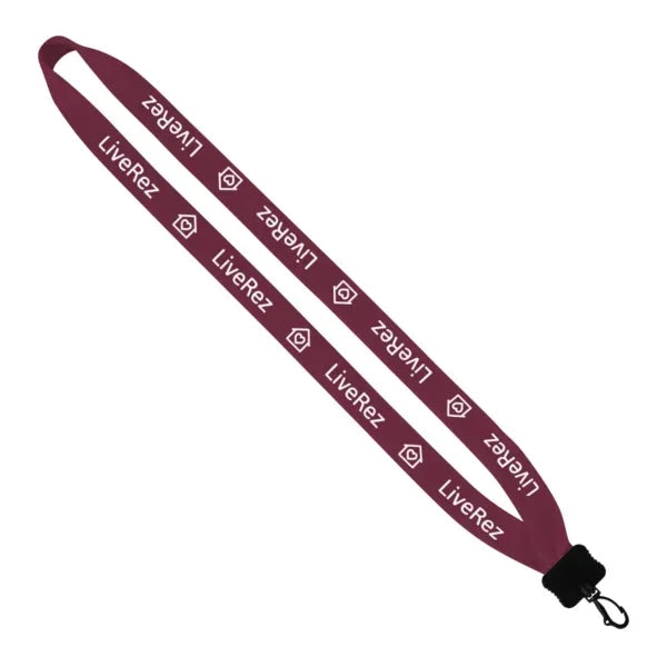3/4" Cotton Lanyard with Plastic Clamshell & Swivel Snap Hoo