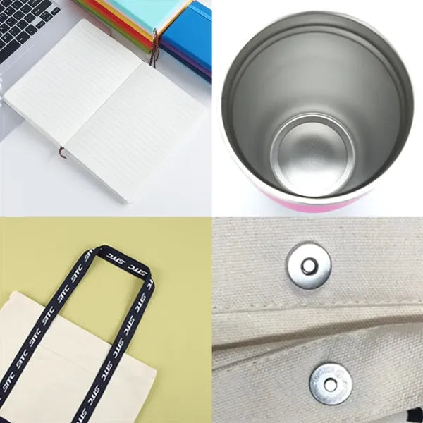 Tote Bag Notebook Tumbler Gift Set