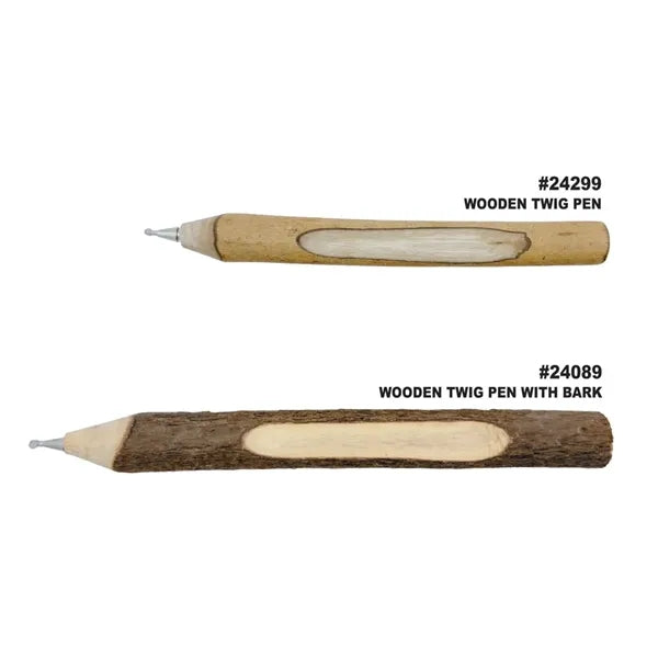 Wooden Twig Pen With Bark