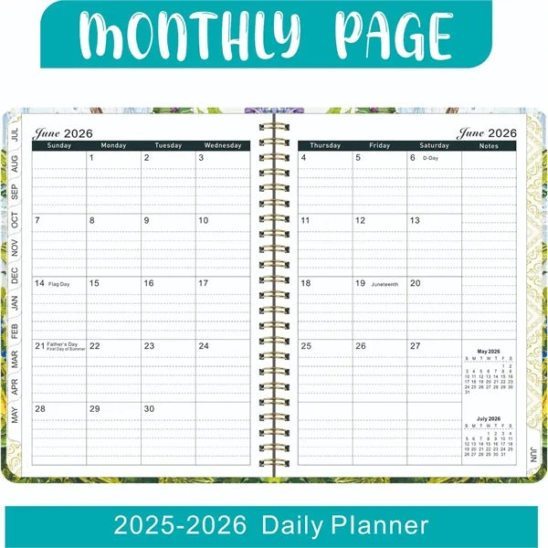 English Notepad A5 Metal Spiral Notebook