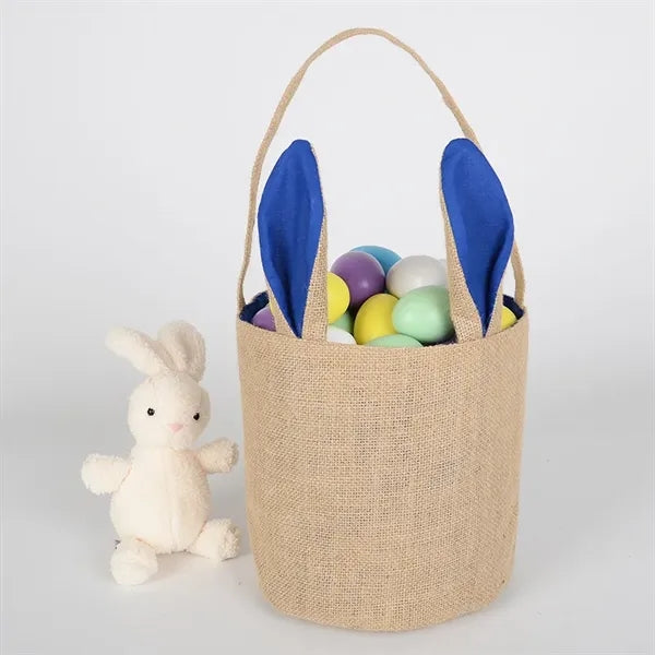 Eco-Friendly Easter Bunny Jute Tote Bag