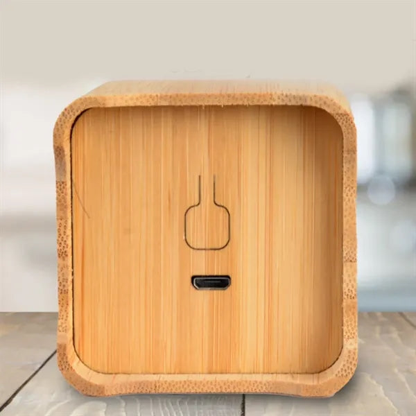 Eco-Friendly Bamboo Wood Cube Bluetooth Wireless Speaker